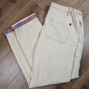 The Territory Ahead Corduroy Chinos Men’s XL 34 Tan Drawstring Stretch Waist